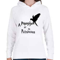 PRINTFASHION A Papagájom az én Patrónusom - Női kapucnis pulóver - Fehér