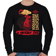 PRINTFASHION A patkány éve - Férfi pulóver - Fekete férfi pulóver, kardigán