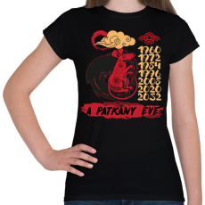 PRINTFASHION A patkány éve - Női póló - Fekete