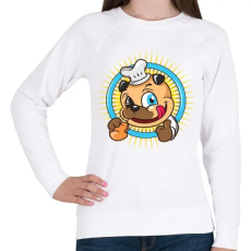 PRINTFASHION A pék kutyája - Női pulóver - Fehér