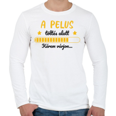 PRINTFASHION A pelus töltés alatt - Férfi hosszú ujjú póló - Fehér