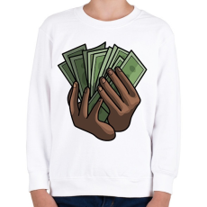 PRINTFASHION A pénz beszél. - Gyerek pulóver - Fehér