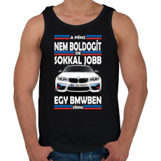 PRINTFASHION A pénz nem boldogít! De... - Férfi atléta - Fekete