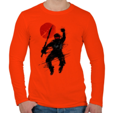 PRINTFASHION A pillanat - Férfi hosszú ujjú póló - Narancs