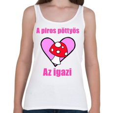 PRINTFASHION a piros pöttyös - Női atléta - Fehér