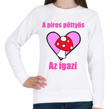 PRINTFASHION a piros pöttyös - Női pulóver - Fehér női pulóver, kardigán