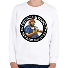 PRINTFASHION A PISZTÁCIA ELFOGYOTT CSOKOLÁDÉ NEM IS VOLT  - Gyerek pulóver - Fehér