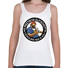 PRINTFASHION A PISZTÁCIA ELFOGYOTT CSOKOLÁDÉ NEM IS VOLT  - Női atléta - Fehér női trikó