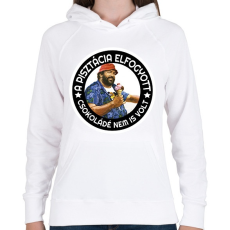 PRINTFASHION A PISZTÁCIA ELFOGYOTT CSOKOLÁDÉ NEM IS VOLT  - Női kapucnis pulóver - Fehér