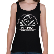 PRINTFASHION A pizza örökre veled marad - Női atléta - Fekete női trikó