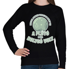 PRINTFASHION A Plútó még bolygó volt - Női pulóver - Fekete női pulóver, kardigán