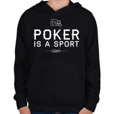 PRINTFASHION A póker egy sport - Gyerek kapucnis pulóver - Fekete gyerek pulóver, kardigán