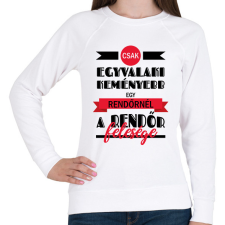 PRINTFASHION A rendőr felesége - Női pulóver - Fehér női pulóver, kardigán