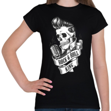 PRINTFASHION A rock királya - Női póló - Fekete