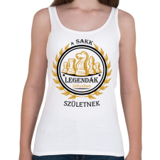 PRINTFASHION A sakk legenda - Hónappal - Női atléta - Fehér női trikó