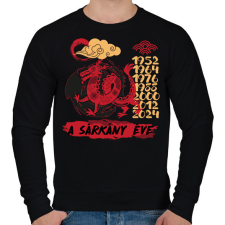 PRINTFASHION A sárkány éve - Férfi pulóver - Fekete férfi pulóver, kardigán