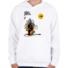 PRINTFASHION A sárkány kémleli az eget - Gyerek kapucnis pulóver - Fehér
