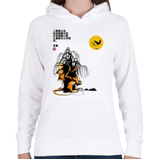 PRINTFASHION A sárkány kémleli az eget - Női kapucnis pulóver - Fehér női pulóver, kardigán