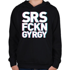 PRINTFASHION A SáRoS FiCKó Nem GYőRi GYerek - Gyerek kapucnis pulóver - Fekete gyerek pulóver, kardigán