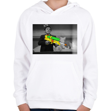 PRINTFASHION A sebhelyesarcú - Gyerek kapucnis pulóver - Fehér gyerek pulóver, kardigán