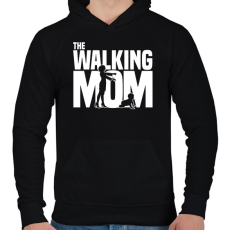 PRINTFASHION A sétáló anya - Férfi kapucnis pulóver - Fekete