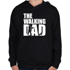 PRINTFASHION A sétáló apa - Gyerek kapucnis pulóver - Fekete