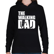 PRINTFASHION A sétáló apa - Női kapucnis pulóver - Fekete női pulóver, kardigán