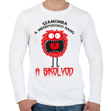 PRINTFASHION A sikolyod - Férfi hosszú ujjú póló - Fehér férfi póló