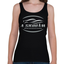 PRINTFASHION A skodám nélkül - Női atléta - Fekete női trikó