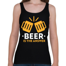 PRINTFASHION A sör a válasz - Női atléta - Fekete