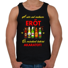 PRINTFASHION a sör ad nekem erőt - Férfi atléta - Fekete atléta, trikó