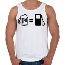 PRINTFASHION A sör az én üzemanyagom - Férfi atléta - Fehér atléta, trikó