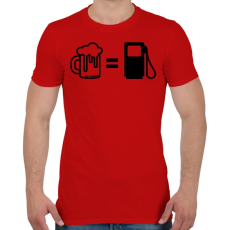 PRINTFASHION A sör az én üzemanyagom - Férfi póló - Piros