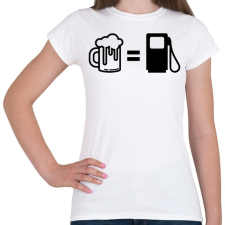 PRINTFASHION A sör az én üzemanyagom - Női póló - Fehér női póló