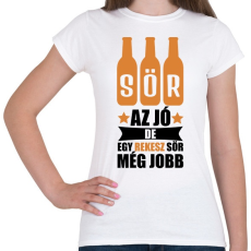 PRINTFASHION A sör az jó - Női póló - Fehér