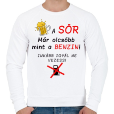 PRINTFASHION A SÖR OLCSÓBB - Férfi pulóver - Fehér