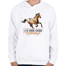 PRINTFASHION A szabadság - Gyerek kapucnis pulóver - Fehér gyerek pulóver, kardigán