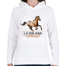 PRINTFASHION A szabadság - Női kapucnis pulóver - Fehér női pulóver, kardigán