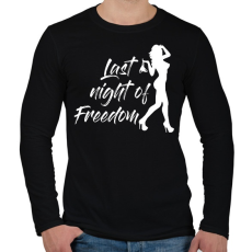 PRINTFASHION A szabadság utolsó éjszakája - Férfi hosszú ujjú póló - Fekete