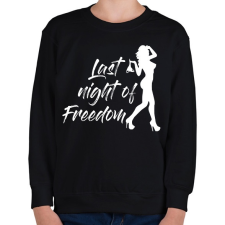 PRINTFASHION A szabadság utolsó éjszakája - Gyerek pulóver - Fekete gyerek pulóver, kardigán