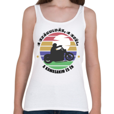 PRINTFASHION A száguldás, a szél -- Kawasaki - Női atléta - Fehér