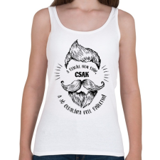 PRINTFASHION A szakáll nem szúr - Fekete - Női atléta - Fehér női trikó