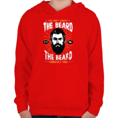 PRINTFASHION A szakáll választ téged! - Gyerek kapucnis pulóver - Piros