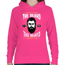 PRINTFASHION A szakáll választ téged! - Női kapucnis pulóver - Fukszia
