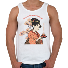 PRINTFASHION A szaké a legjobb orvosság - Férfi atléta - Fehér atléta, trikó