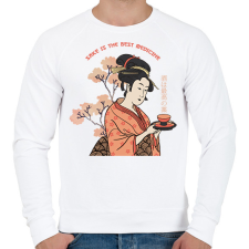 PRINTFASHION A szaké a legjobb orvosság - Férfi pulóver - Fehér férfi pulóver, kardigán
