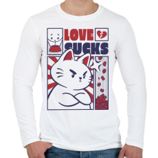 PRINTFASHION A szerelem szívás - Férfi hosszú ujjú póló - Fehér