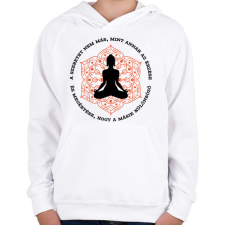 PRINTFASHION A szeretet - Indiai bölcsesség - Gyerek kapucnis pulóver - Fehér gyerek pulóver, kardigán