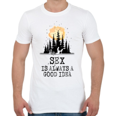 PRINTFASHION A szex mindig egy jó ötlet - Férfi póló - Fehér