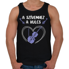 PRINTFASHION A szívemhez a kulcs - Hegedű - Férfi atléta - Fekete